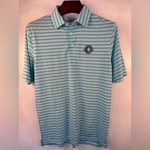Straight Down Mens Peformance Striped Polo Ivanhoe Cup 2021 Scotland Vs. Ireland